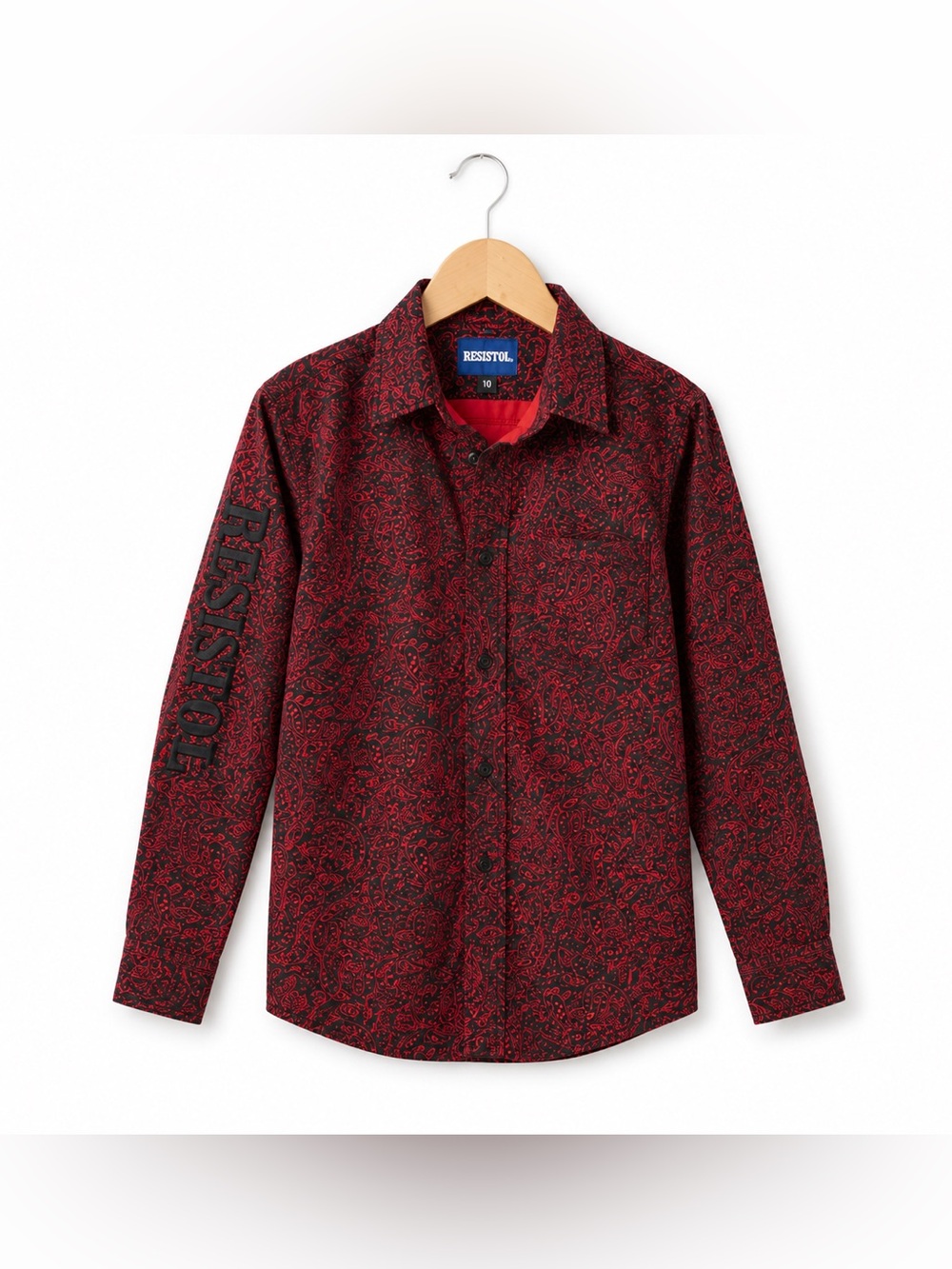 Resistol Boys Paisley Western Shirt M Like New